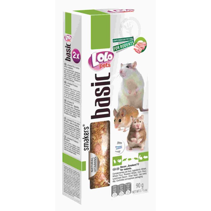 Колосок для грызунов и кроликов с беконом 90гр "Lolopets"